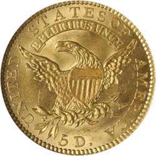 5 dollar Reverse Image minted in UNITED STATES in 1818 (Turban Head - Capped head)  - The Coin Database