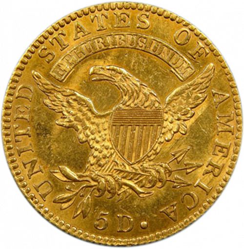 5 dollar Reverse Image minted in UNITED STATES in 1822 (Turban Head - Capped head)  - The Coin Database