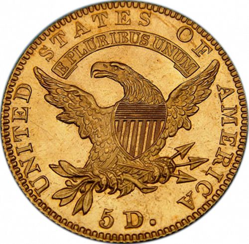 5 dollar Reverse Image minted in UNITED STATES in 1828 (Turban Head - Capped head)  - The Coin Database