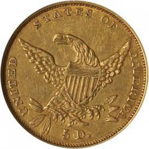5 dollar Reverse Image minted in UNITED STATES in 1834 (Turban Head - Capped head)  - The Coin Database
