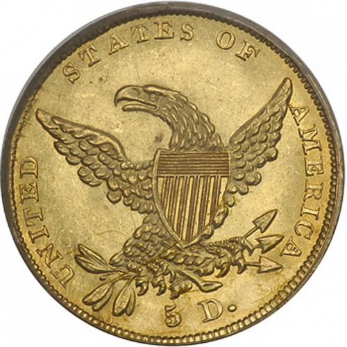 5 dollar Reverse Image minted in UNITED STATES in 1837 (Liberty without Turban)  - The Coin Database