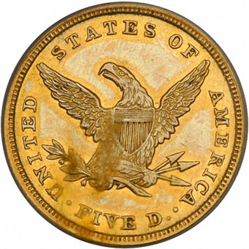 5 dollar Reverse Image minted in UNITED STATES in 1840 (Coronet Head - No motto)  - The Coin Database