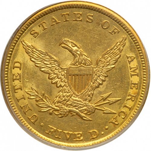 5 dollar Reverse Image minted in UNITED STATES in 1841 (Coronet Head - No motto)  - The Coin Database