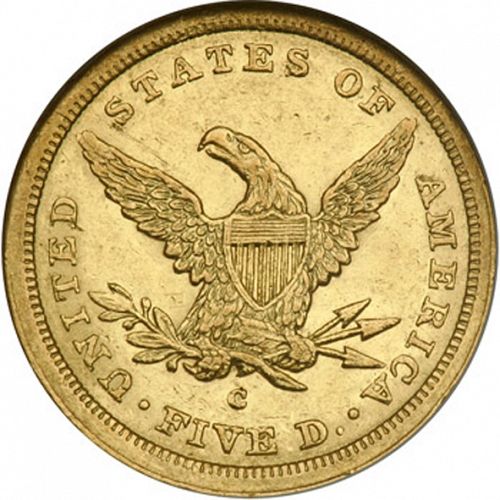 5 dollar Reverse Image minted in UNITED STATES in 1842C (Coronet Head - No motto)  - The Coin Database