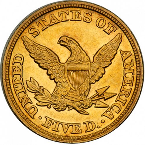 5 dollar Reverse Image minted in UNITED STATES in 1847 (Coronet Head - No motto)  - The Coin Database