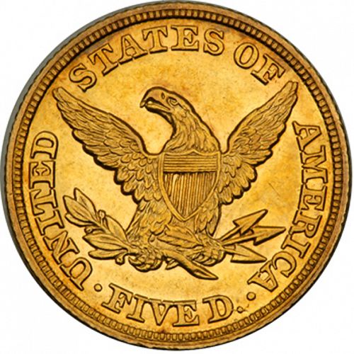 5 dollar Reverse Image minted in UNITED STATES in 1847 (Coronet Head - No motto)  - The Coin Database