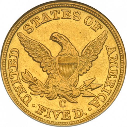 5 dollar Reverse Image minted in UNITED STATES in 1847C (Coronet Head - No motto)  - The Coin Database