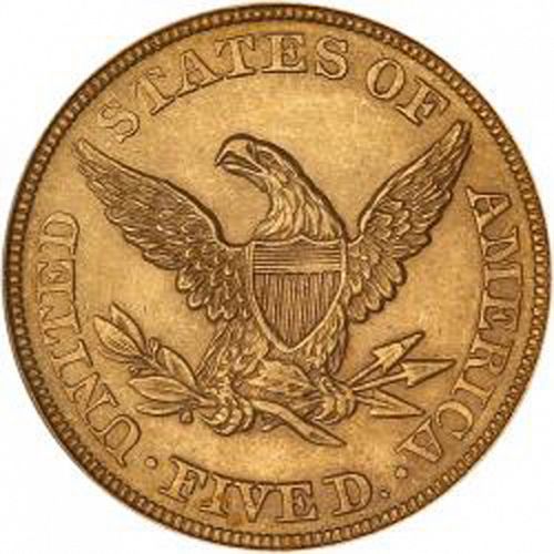 5 dollar Reverse Image minted in UNITED STATES in 1851 (Coronet Head - No motto)  - The Coin Database