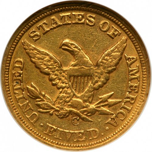 5 dollar Reverse Image minted in UNITED STATES in 1859C (Coronet Head - No motto)  - The Coin Database