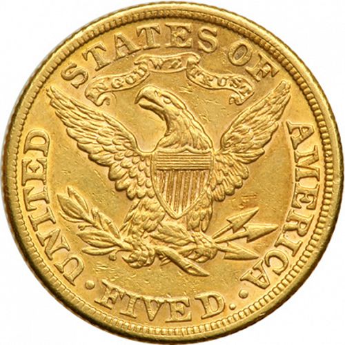 5 dollar Reverse Image minted in UNITED STATES in 1883 (Coronet Head - With motto)  - The Coin Database