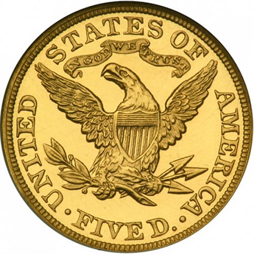 5 dollar Reverse Image minted in UNITED STATES in 1892 (Coronet Head - With motto)  - The Coin Database