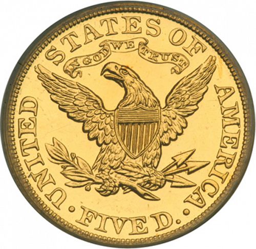5 dollar Reverse Image minted in UNITED STATES in 1903 (Coronet Head - With motto)  - The Coin Database