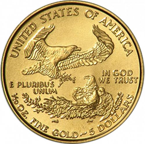 Bullion Reverse Image minted in UNITED STATES in 2009 (American Eagle -  Gold 5 $)  - The Coin Database