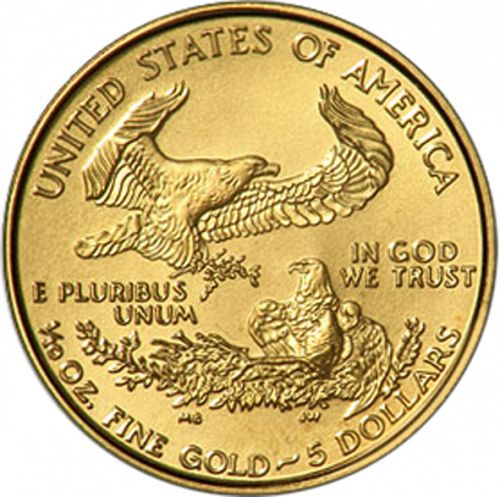 Bullion Reverse Image minted in UNITED STATES in 2011 (American Eagle -  Gold 5 $)  - The Coin Database