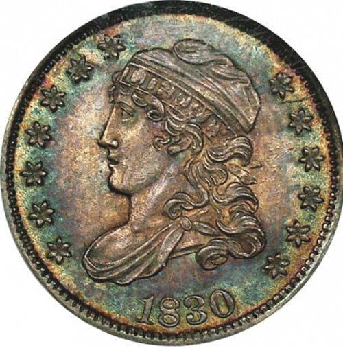 5 cent Obverse Image minted in UNITED STATES in 1830 (Libery Cap)  - The Coin Database