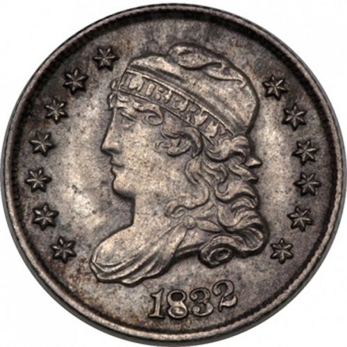 5 cent Obverse Image minted in UNITED STATES in 1832 (Libery Cap)  - The Coin Database