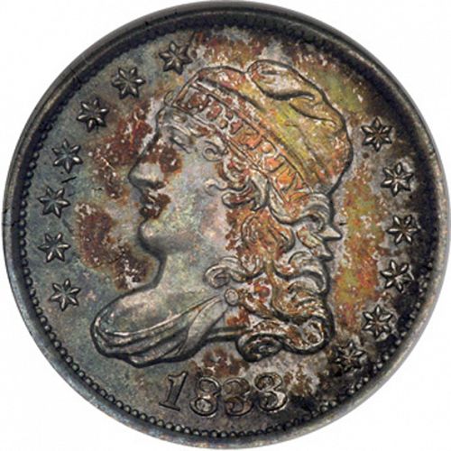 5 cent Obverse Image minted in UNITED STATES in 1833 (Libery Cap)  - The Coin Database
