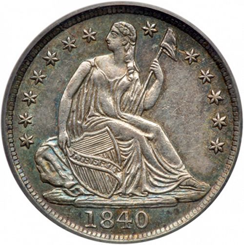 5 cent Obverse Image minted in UNITED STATES in 1840 (Seated Liberty - Stars around rim)  - The Coin Database