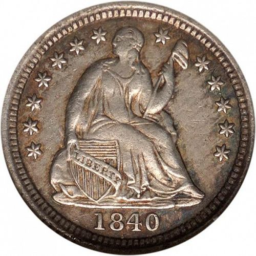 5 cent Obverse Image minted in UNITED STATES in 1840O (Seated Liberty - Drapery added to Liberty)  - The Coin Database