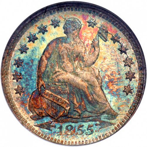 5 cent Obverse Image minted in UNITED STATES in 1855O (Seated Liberty - Arrows at date)  - The Coin Database