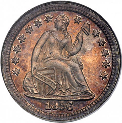 5 cent Obverse Image minted in UNITED STATES in 1856 (Seated Liberty - Arrows at date removed)  - The Coin Database