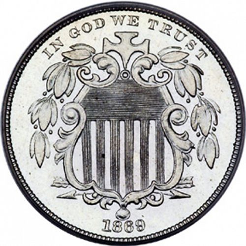 5 cent Obverse Image minted in UNITED STATES in 1869 (Shield)  - The Coin Database
