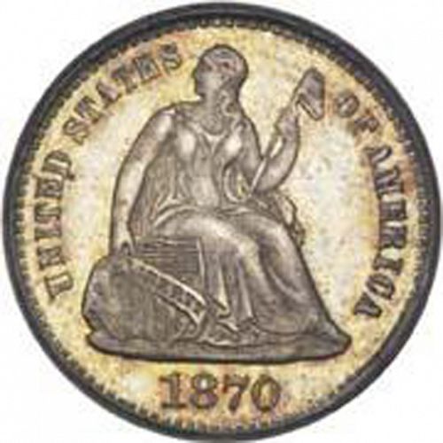 5 cent Obverse Image minted in UNITED STATES in 1870S (Seated Liberty - Obverse legend)  - The Coin Database