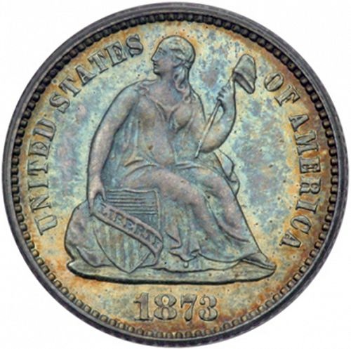 5 cent Obverse Image minted in UNITED STATES in 1873 (Seated Liberty - Obverse legend)  - The Coin Database