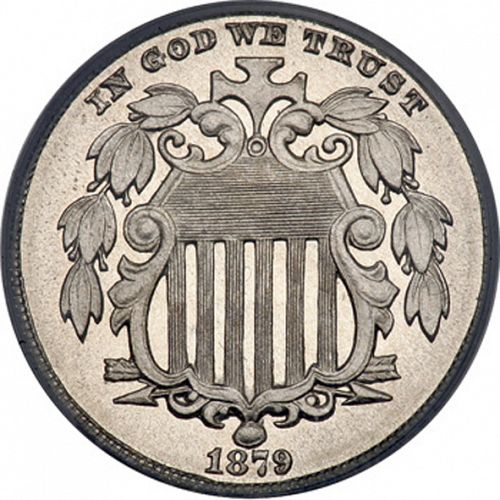 5 cent Obverse Image minted in UNITED STATES in 1879 (Shield)  - The Coin Database