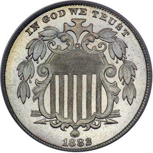 5 cent Obverse Image minted in UNITED STATES in 1882 (Shield)  - The Coin Database