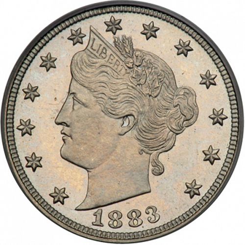 5 cent Obverse Image minted in UNITED STATES in 1883 (Liberty - No cents)  - The Coin Database
