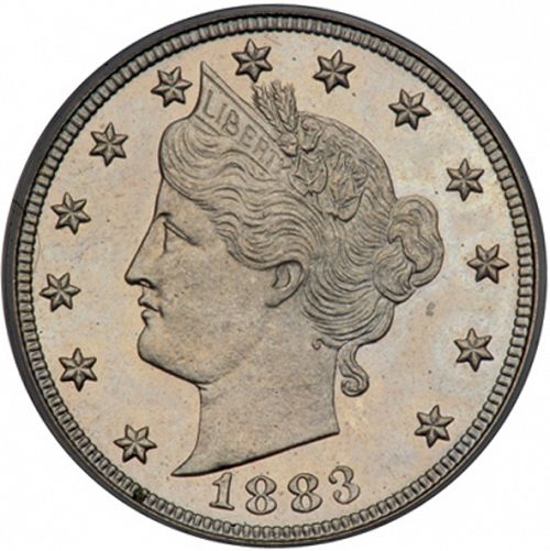 5 cent Obverse Image minted in UNITED STATES in 1883 (Liberty)  - The Coin Database