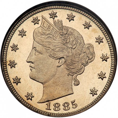 5 cent Obverse Image minted in UNITED STATES in 1885 (Liberty)  - The Coin Database
