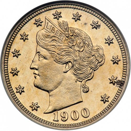 5 cent Obverse Image minted in UNITED STATES in 1900 (Liberty)  - The Coin Database