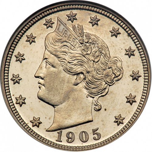 5 cent Obverse Image minted in UNITED STATES in 1905 (Liberty)  - The Coin Database