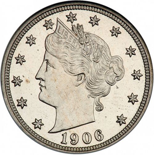 5 cent Obverse Image minted in UNITED STATES in 1906 (Liberty)  - The Coin Database