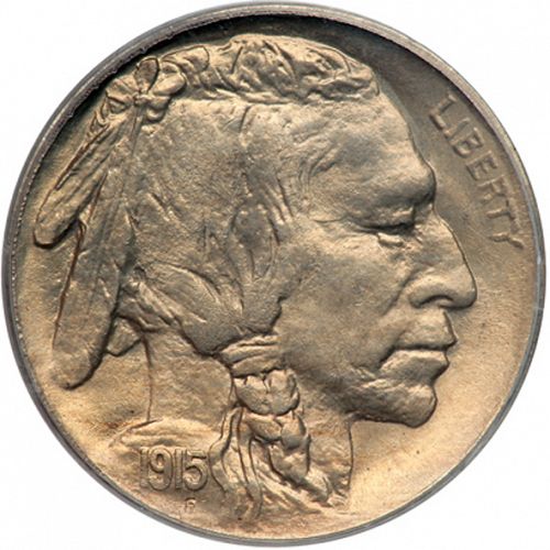 5 cent Obverse Image minted in UNITED STATES in 1915 (Buffalo - Line Type)  - The Coin Database