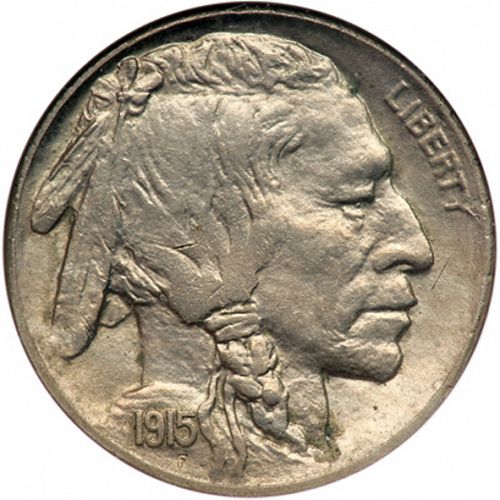 5 cent Obverse Image minted in UNITED STATES in 1915D (Buffalo - Line Type)  - The Coin Database
