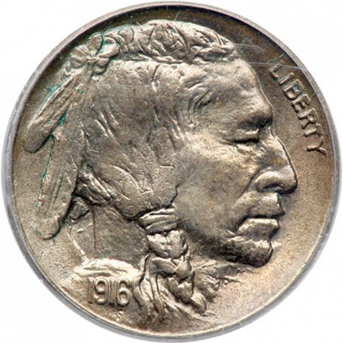 5 cent Obverse Image minted in UNITED STATES in 1916S (Buffalo - Line Type)  - The Coin Database