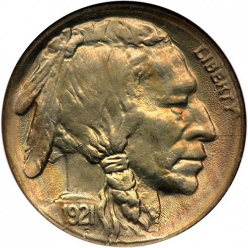 5 cent Obverse Image minted in UNITED STATES in 1921S (Buffalo - Line Type)  - The Coin Database