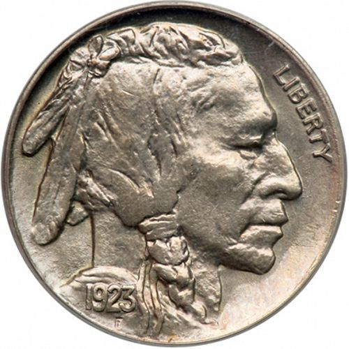 5 cent Obverse Image minted in UNITED STATES in 1923 (Buffalo - Line Type)  - The Coin Database