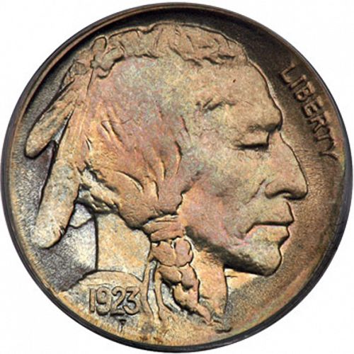 5 cent Obverse Image minted in UNITED STATES in 1923S (Buffalo - Line Type)  - The Coin Database