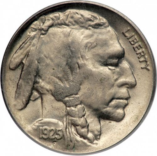 5 cent Obverse Image minted in UNITED STATES in 1925 (Buffalo - Line Type)  - The Coin Database