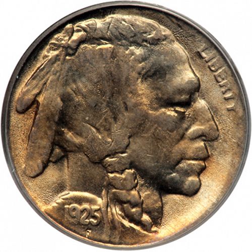 5 cent Obverse Image minted in UNITED STATES in 1925S (Buffalo - Line Type)  - The Coin Database