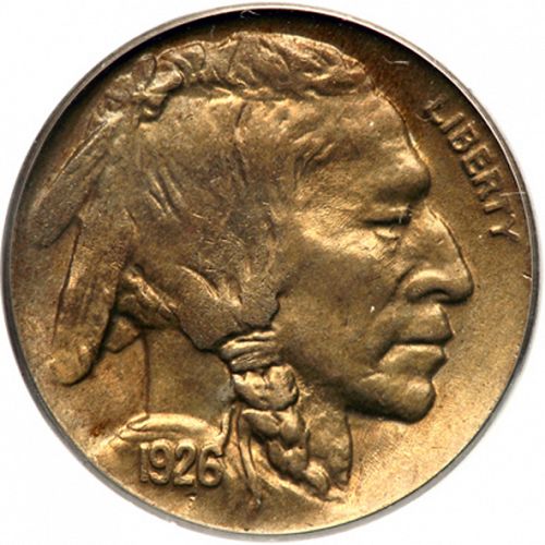 5 cent Obverse Image minted in UNITED STATES in 1926D (Buffalo - Line Type)  - The Coin Database
