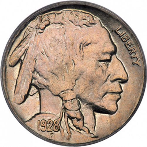 5 cent Obverse Image minted in UNITED STATES in 1928D (Buffalo - Line Type)  - The Coin Database