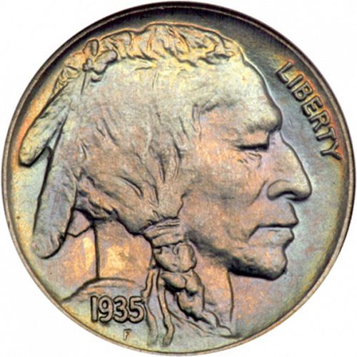 5 cent Obverse Image minted in UNITED STATES in 1935 (Buffalo - Line Type)  - The Coin Database