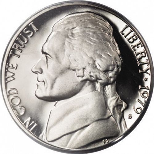 5 cent Obverse Image minted in UNITED STATES in 1979S (Jefferson)  - The Coin Database