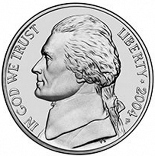 5 cent Obverse Image minted in UNITED STATES in 2004P (Jefferson - Peace medal reverse)  - The Coin Database
