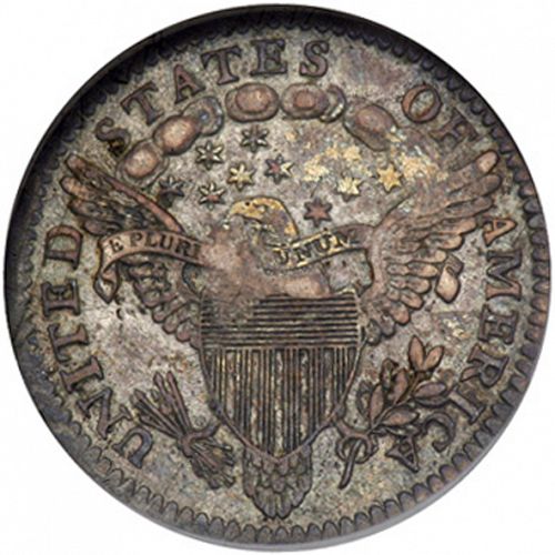 5 cent Reverse Image minted in UNITED STATES in 1800 (Draped Bust - Heraldic-eagle reverse)  - The Coin Database